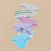 UltraModal™ Kids FeelFree Girls Bikini Brief 6-Pack | Galaxy Stripe Pack