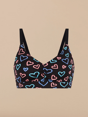 Curvy UltraModal™ FeelFree Ruched Bralette | Electric Hearts 2.0
