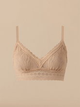 All Over Lace Longline Bralette | Latte Zebra