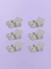 Essential Quarter Sock 6-Pack | Heather Grey Pack