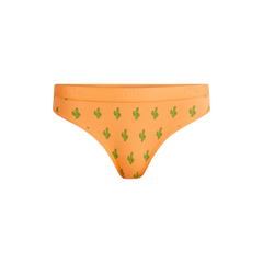 Stretch Cotton Mid-Rise Thong | Saguaro Blossom
