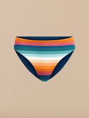 Mid-Rise Bikini Swim Bottom | Pool Stripes