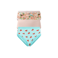 UltraModal™ Lace High Waisted Cheeky Bikini 3-Pack | Cherry Blossom Pack