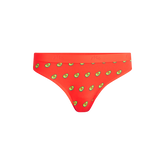 Stretch Cotton Mid-Rise Thong | Avocados