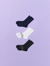 Essential Crew Sock 3-Pack | White/Dark Sapphire/Black Pack