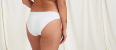 Stretch Cotton Bikini | White