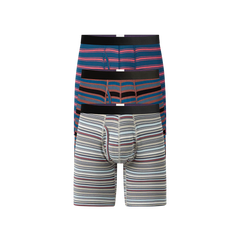 UltraModal™ Core Long Boxer Brief w/ Fly 3-Pack | Canyon Stripes Pack