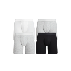 Stretch Cotton Boxer Brief w/ Fly 4-Pack | Cotton Classic Pack