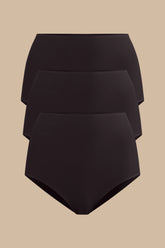 Seamless High-Waisted Shortie 3-Pack | Black