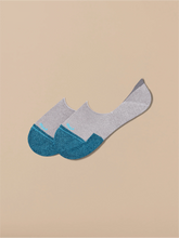Essential No Show Sock | Heather Grey/Turquoise