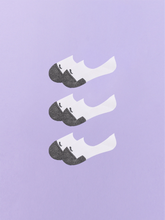 Essential No Show Sock 3-Pack | White Stripe Pack