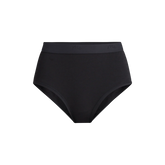 Stretch Cotton High-Waist Brief | Black