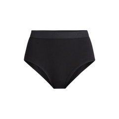 Stretch Cotton High-Waist Brief | Black