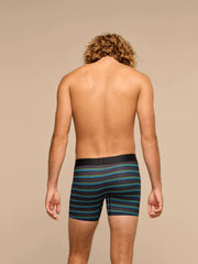 Breathe Boxer Brief w/ Fly | Blue Light Stripes