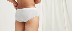 Stretch Cotton Brief w/ Fly | Heather Grey