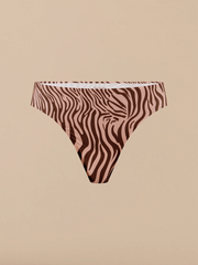 Seamless Thong | Blush Zebra