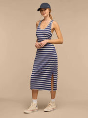 Daily Racerback Tank Dress | Navy Stripes