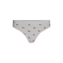 Stretch Cotton Mid-Rise Thong | Ducks