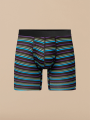 Breathe Boxer Brief w/ Fly | Blue Light Stripes