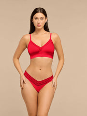UltraModal™ Lace V-Front Thong | Chili Red