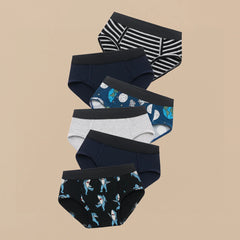 UltraModal™ Kids Core Boys Brief 6-Pack | Finn Stripe Pack