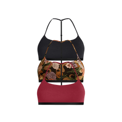 UltraModal™ Core T-Back Bralette 3-Pack | Garden Snake Pack