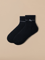 Essential Quarter Sock | Black Logo