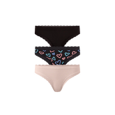 UltraModal™ Lace Tanga 3-Pack | Electric Hearts Pack