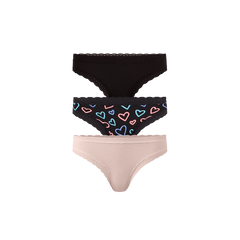 UltraModal™ Lace Tanga 3-Pack | Electric Hearts Pack