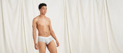 Stretch Cotton Brief w/ Fly | Heather Grey