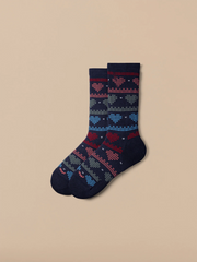 Essential Crew Sock | Heart Sweater