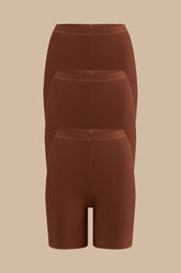 Seamless Long Boyshort 3-Pack | Espresso
