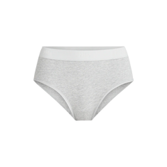 Stretch Cotton High-Waist Brief | Heather Grey