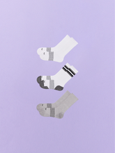 Essential Crew Sock 3-Pack | White/Heather Grey/White Stripe Pack
