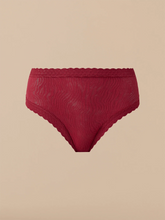 All Over Lace High-Waist Brief | Cabernet Zebra