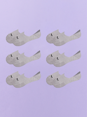 Essential No Show Sock 6-Pack | Heather Grey Pack