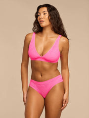 All Over Lace Plunge Bralette | Knockout Pink