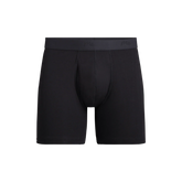 Stretch Cotton Boxer Brief w/ Fly | Black
