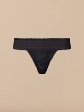 All Over Lace Low-Rise Thong | Black Feather
