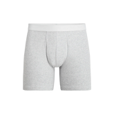 Stretch Cotton Boxer Brief w/ Fly | Heather Grey