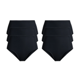 MoveMe High-Waisted Cheeky 6-Pack | Black
