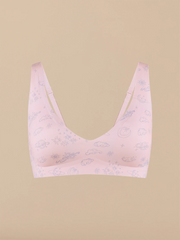 Seamless Plunge Bralette | Space Doodles