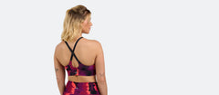 MoveMe Longline Sports Bra | Fuchsia Tie Dye