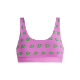 Stretch Cotton Scoop Bralette | Monstera Leaf