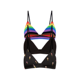 UltraModal™ FeelFree Triangle Bralette 3-Pack | Pride Pack