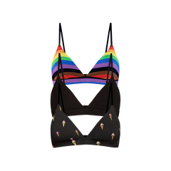 UltraModal™ FeelFree Triangle Bralette 3-Pack | Pride Pack