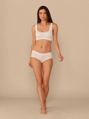 UltraModal™ FeelFree Square Neck Bralette | White/White