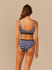 Curvy UltraModal™ Core Scoop Bralette | Navy Stripes