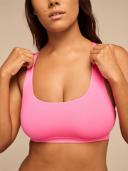 Breathe Strappy Back Bralette | Knockout Pink