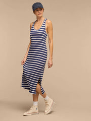 Daily Racerback Tank Dress | Navy Stripes